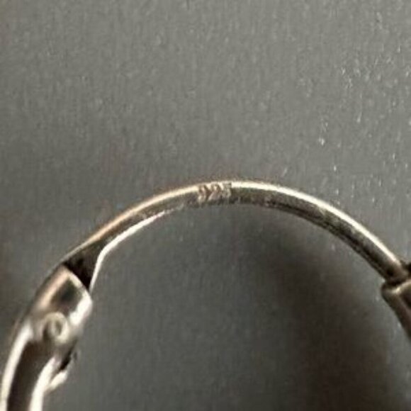 Sterling silver Bali Hoop Earrings- 10mm - Picture 4 of 5